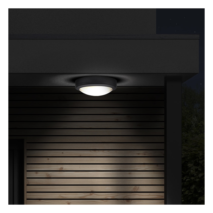 Brilagi - Вуличний світлодіодний стельовий світильник LED/20W/230V діаметр 23 см IP54 антрацит