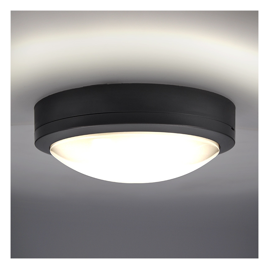 Brilagi - Вуличний світлодіодний стельовий світильник LED/20W/230V діаметр 23 см IP54 антрацит