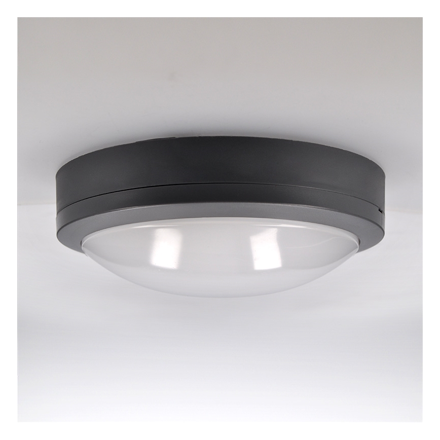 Brilagi - Вуличний світлодіодний стельовий світильник LED/20W/230V діаметр 23 см IP54 антрацит