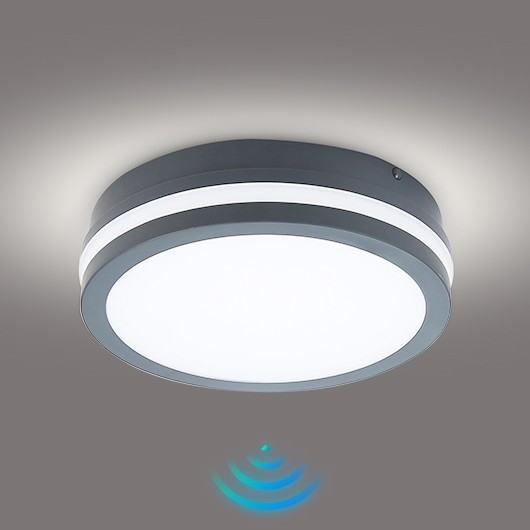 Brilagi - Вуличний світлодіодний світильник з датчиком BENE LED/18W/230V діаметр 22 см антрацит IP54