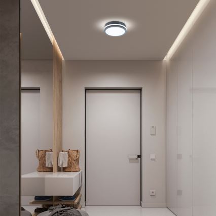 Brilagi - Вуличний світлодіодний світильник з датчиком BENE LED/18W/230V діаметр 22 см антрацит IP54