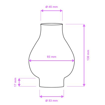 Brilagi - Запасне скло для люстри та настінного світильника ROATA, VELA, RUSTIC, QUEEN, TIMONA E14 біле