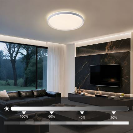 Brilagi - LED стельовий світильник з регулюванням яскравості RIVO LED/72W/230V 3000-6000K білий, діаметр 50 см + пульт дистанційного керування