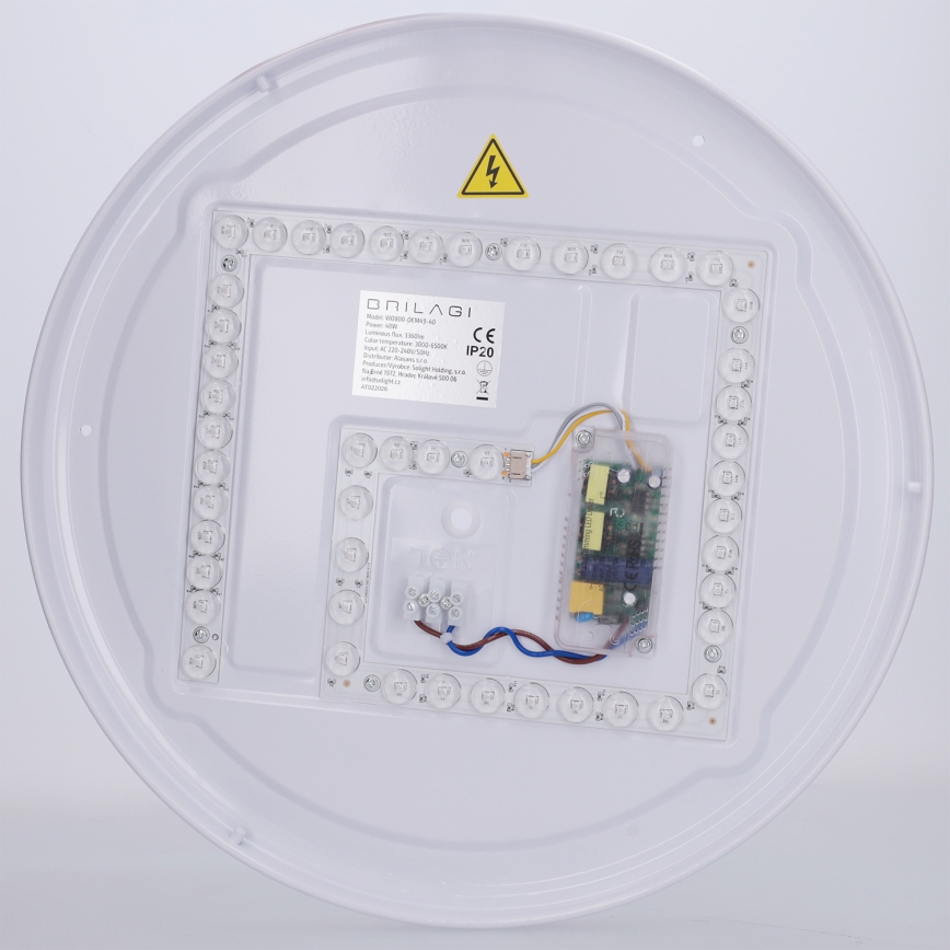 Brilagi - LED стельовий світильник з регулюванням яскравості COCI LED/48W/230V 3000-6500K діам. 39 см декор дерева/чорний + пульт дистанційного керування