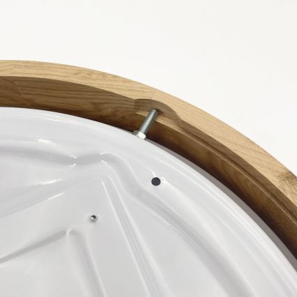Brilagi - димований LED стельовий світильник MANAROLA SMART, 24 Вт / 230 В, 3000–6000 K, Wi‑Fi Tuya Beacon, діаметр 41 см, дуб + пульт дистанційного керування