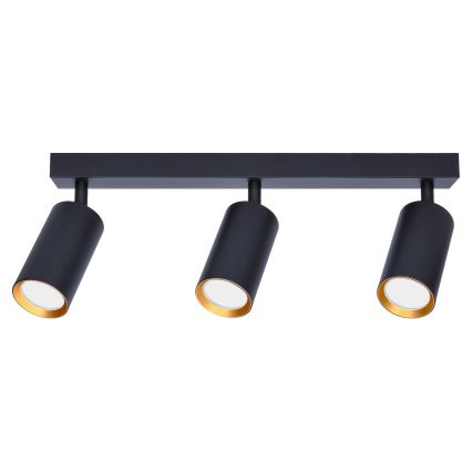 Brilagi - LED RGBW з регулюванням яскравості точковий світильник SELE 3xGU10/4,8W/230V 3000K чорний/золотий + пульт дистанційного керування