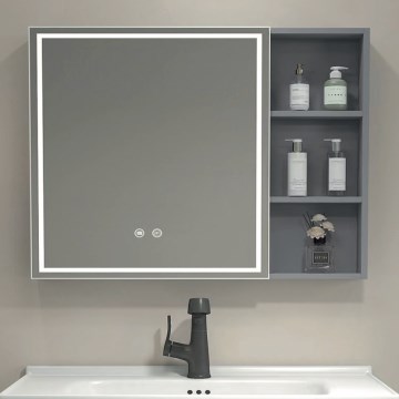 BRILAGI - зеркальный шкаф для ванной комнаты с LED-подсветкой NOTO SINGLE 78x65 см