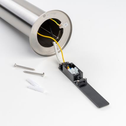 BRILAGI - LED зовнішній світильник ELIA 1xE27/7W/230V 4000K IP44 100 см матовий хром