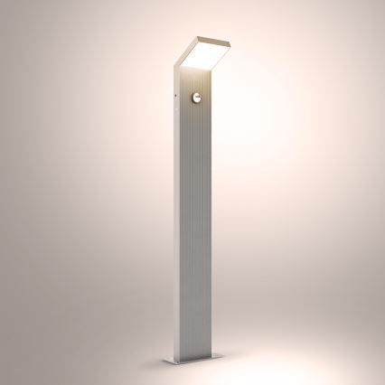 Brilagi - Зовнішній LED‑світильник з датчиком RIANO LED/8W/230V сріблястий IP65 80 cm