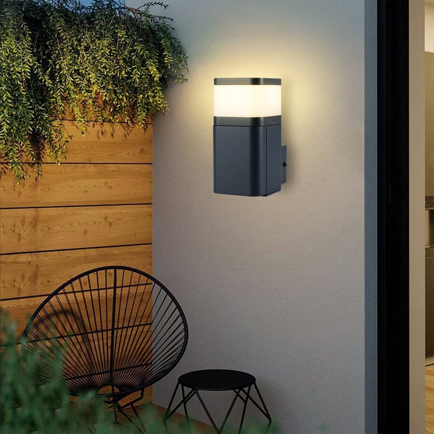 Brilagi - Зовнішній настінний світильник PILLAR з розеткою SCHUKO 1xG9/11W/230V IP44 антрацит