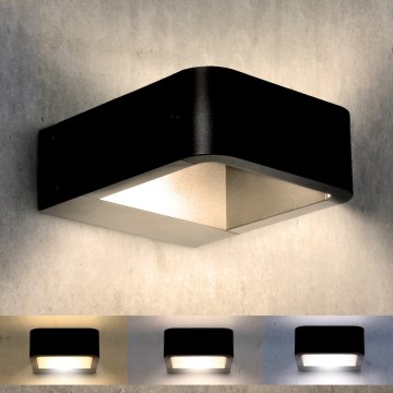 Brilagi - Зовнішній настінний світильник LED BARI LED/7W/230V 3000/4000/6000K чорний IP54
