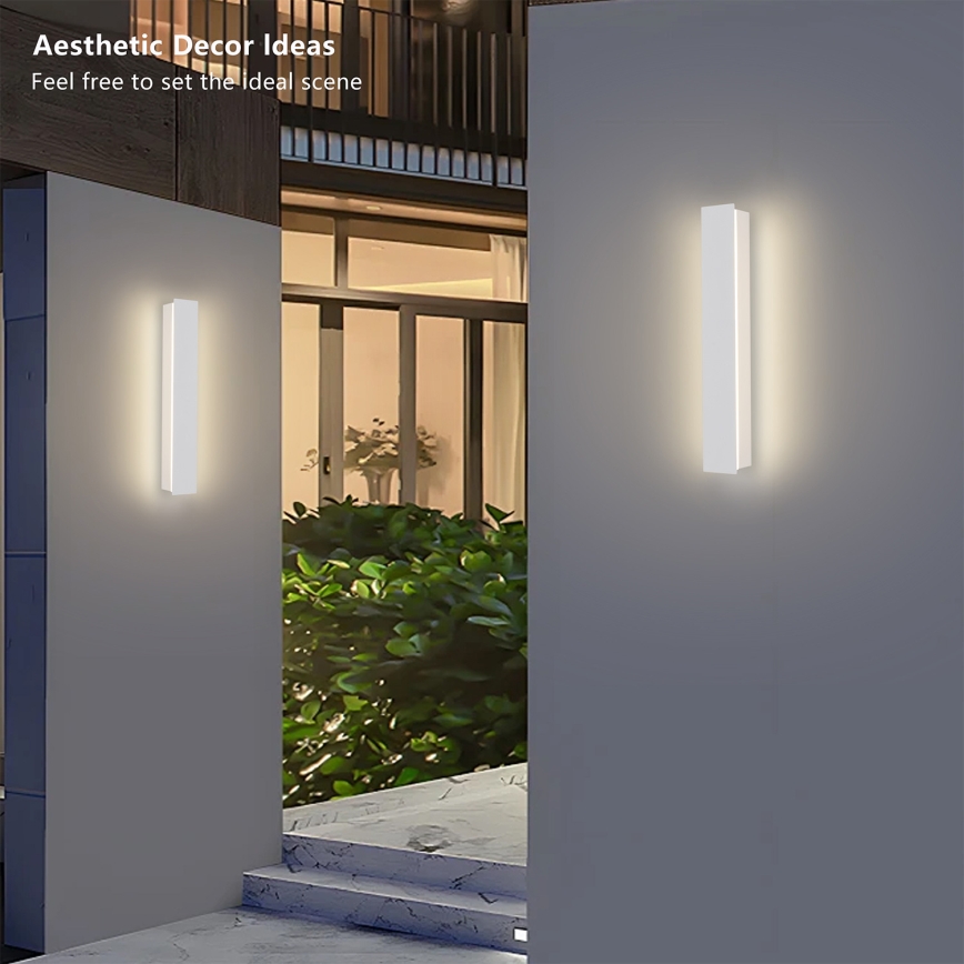 Brilagi - LED зовнішній настінний світильник LINEAR LED/8W/230V 3000K IP65 30 см білий CRI 90