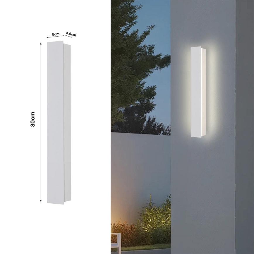 Brilagi - LED зовнішній настінний світильник LINEAR LED/8W/230V 3000K IP65 30 см білий CRI 90