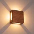 Brilagi - зовнішній настінний світильник LED QUADRAY LED/6W/230V з декором під дерево IP54