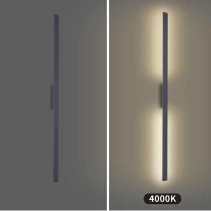 Brilagi - LED зовнішній настінний світильник LUNA LED/30W/230V 4000K IP65 150 cm антрацит CRI 90