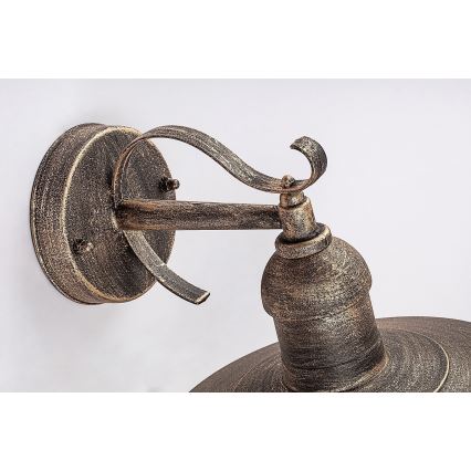 Brilagi - Зовнішній настінний світильник MOLDE 1xE27/60W/230V IP44 бронзова/патина