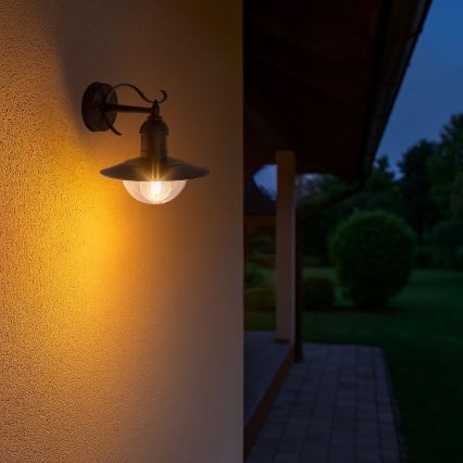 Brilagi - Зовнішній настінний світильник MOLDE 1xE27/60W/230V IP44 чорний