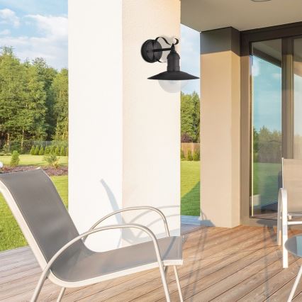 Brilagi - Зовнішній настінний світильник MOLDE 1xE27/60W/230V IP44 чорний