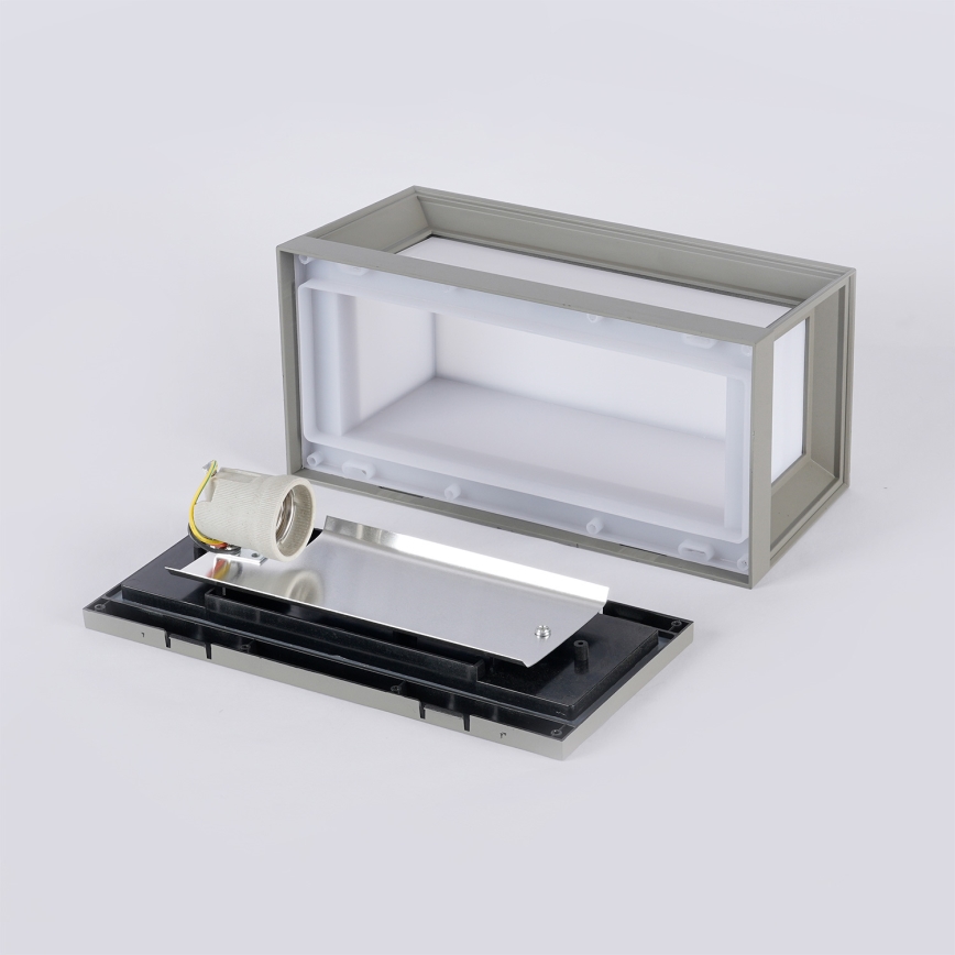Brilagi - Зовнішній настінний світильник PARKER 1xE27/60W/230V сірий IP44