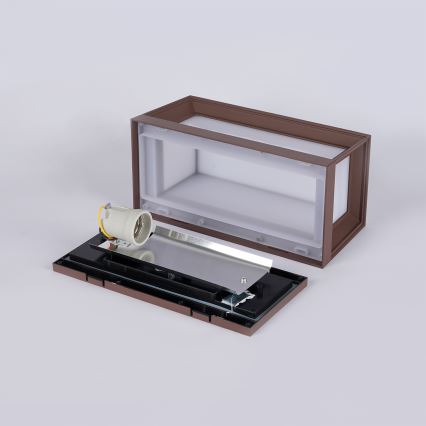 Brilagi - Зовнішній настінний світильник PARKER 1xE27/60W/230V, коричневий, IP44