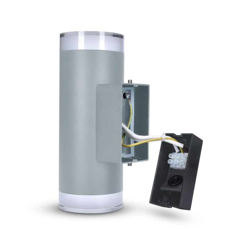 Brilagi - LED RGBW затемнюваний зовнішній настінний світильник MATERA 2xGU10/4,8W/230V 3000K IP54 сірий + пульт дистанційного керування