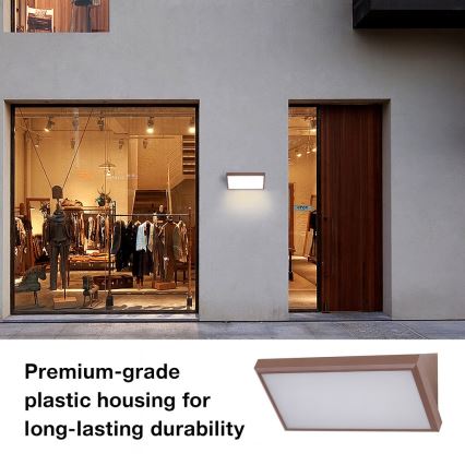 Brilagi - Зовнішній настінний світильник TRIANGLE 1xE27/60W/230V коричневий IP65