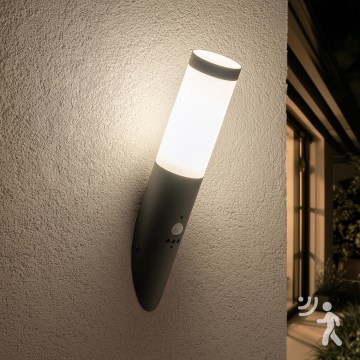 BRILAGI - Зовнішній настінний світильник з датчиком руху ELIA 1xE27/20W/230V IP44 антрацит