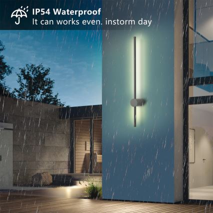 Brilagi - LED зовнішній настінний світильник AURA LED/12W/230V 4000K IP54 65 cm антрацит CRI 90