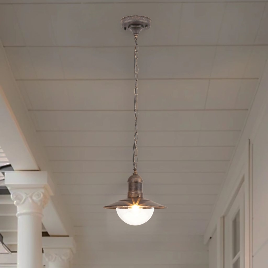 Brilagi - Зовнішній підвісний світильник MOLDE 1xE27/60W IP44 бронза/патина