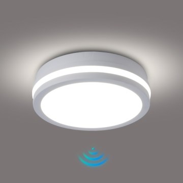 Brilagi - зовнішній стельовий світильник LED з датчиком BENE LED/18W/230V, діаметр 21,5 см, білий, IP54