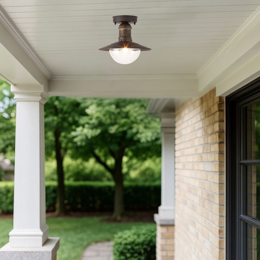 Brilagi - Зовнішній стельовий світильник MOLDE 1xE27/60W IP44 бронза/патина