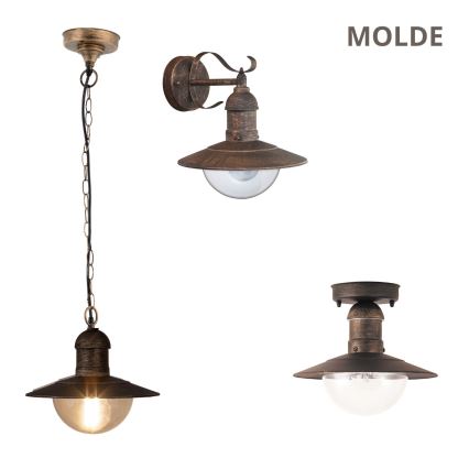 Brilagi - Зовнішній стельовий світильник MOLDE 1xE27/60W IP44 бронза/патина