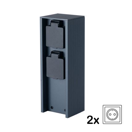 Brilagi - Зовнішній стовпчик-розетка PILLAR 2Z SCHUKO 230V IP44 антрацит
