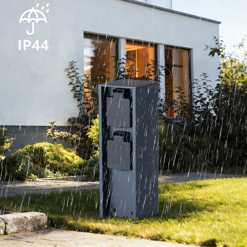 Brilagi - Зовнішній стовпчик-розетка PILLAR 2Z SCHUKO 230V IP44 антрацит