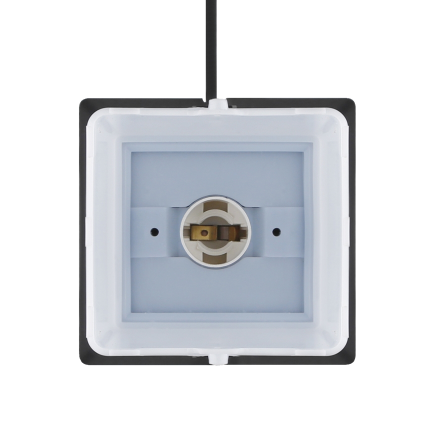 Brilagi - зовнішній світильник з 2 розетками SCHUKO 1xE14/15W/230V IP44 чорний