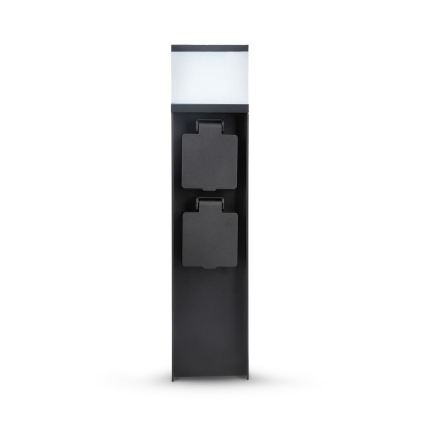 Brilagi - Зовнішній світильник з 2 розетками SCHUKO 1xG9/11W/230V IP44 чорний