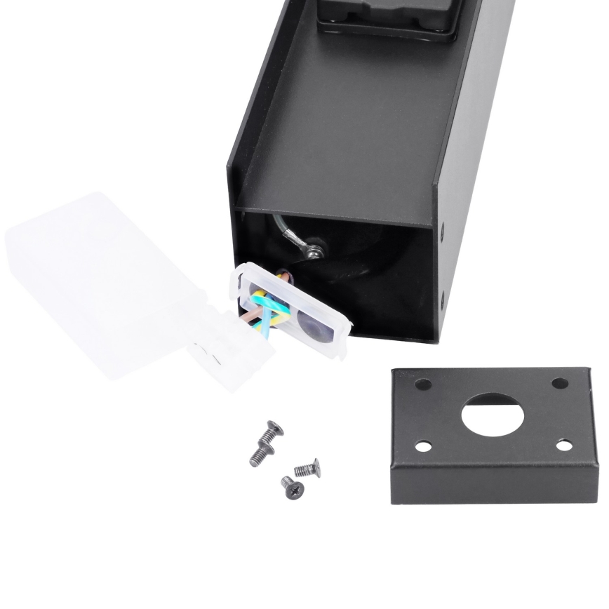 Brilagi - Зовнішній світильник з 2 розетками SCHUKO 1xG9/11W/230V IP44 чорний