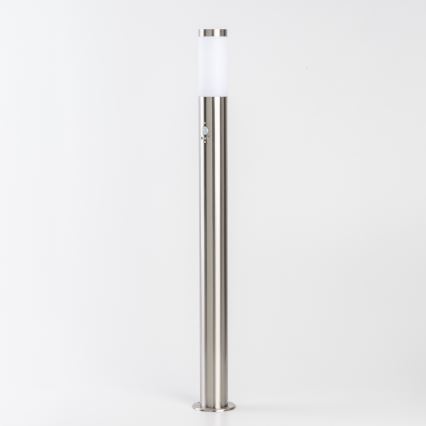 BRILAGI - Зовнішній світильник з датчиком руху ELIA 1xE27/20W/230V IP44 100 см матовий хром