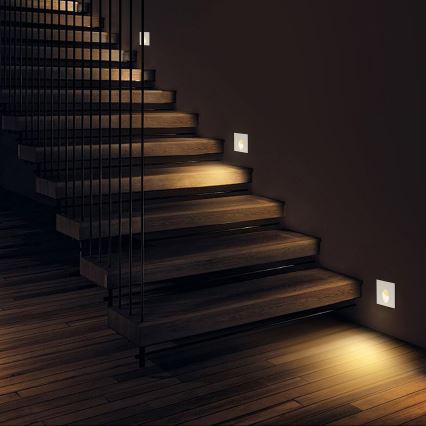 Brilagi - зовнішній вбудований LED-світильник STAIRDOT LED/2W/230V білий IP65 квадратний