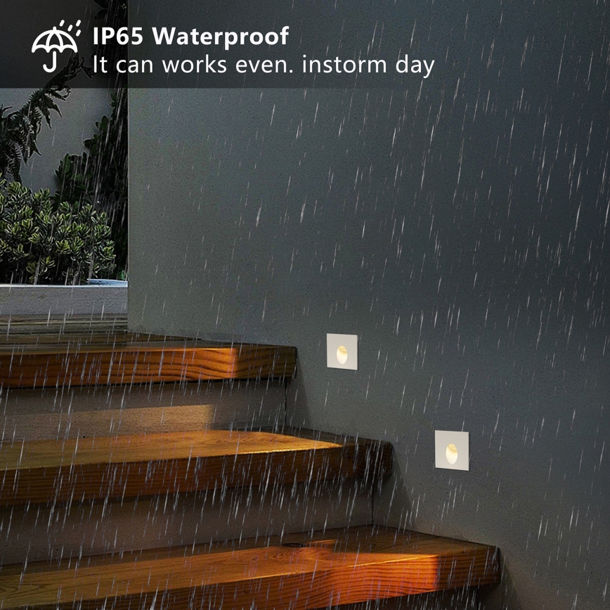 Brilagi - зовнішній вбудований LED-світильник STAIRDOT LED/2W/230V білий IP65 квадратний