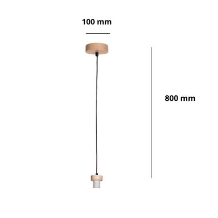 Brilagi - Кабель живлення PARTY 1x E27/60W/230V, діаметр 10 см, дуб