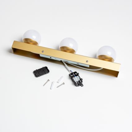 BRILAGI - КОМПЛЕКТ 2x LED настенный светильник для ванной комнаты HOLLYWOOD 3xLED/3 Вт/230 В/39 см IP44 золотой