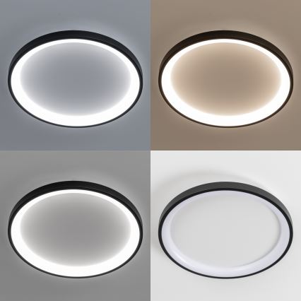 Brilagi - диммируемый светодиодный потолочный светильник FALCON SLIM LED/42W/230V 3000-6500K Ø 50 см, черный + пульт дистанционного управления