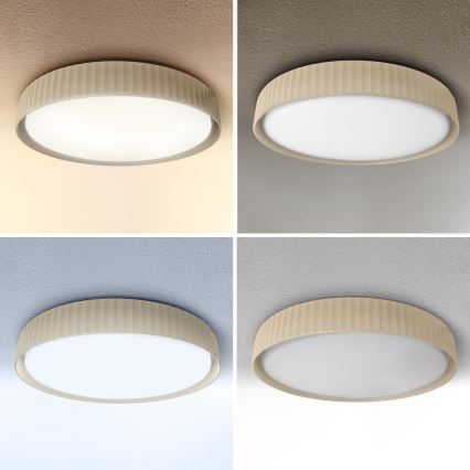 Brilagi - LED-потолочный светильник с функцией диммирования LUCIA LED/48 Вт/230 В 3000-6500 К, диаметр 41 см, бежевый + пульт дистанционного управления
