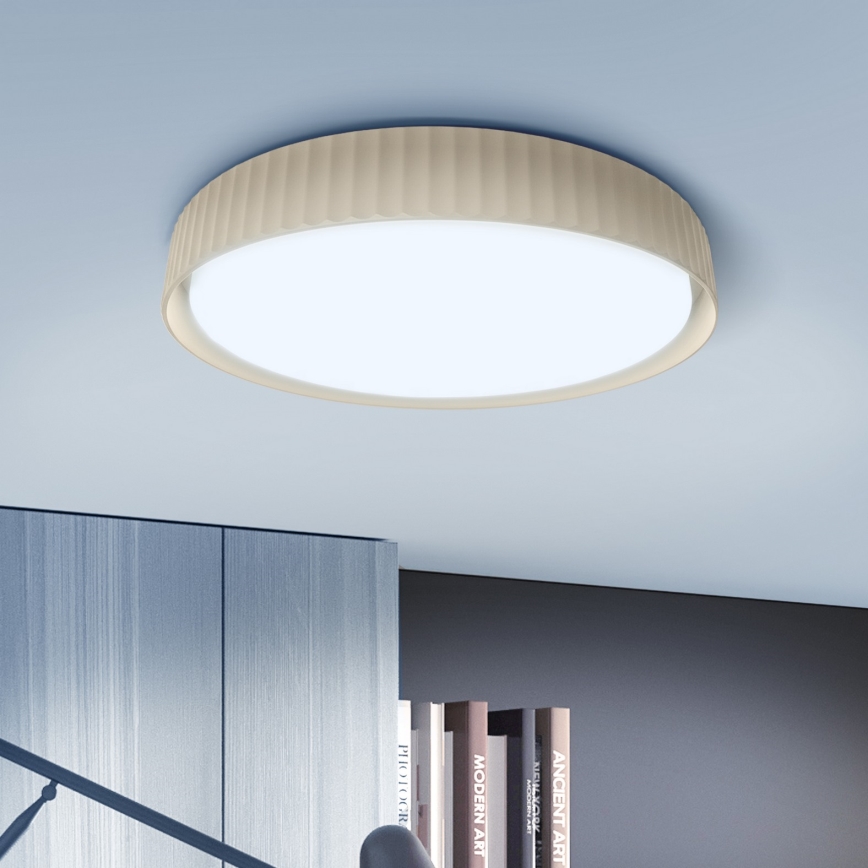 Brilagi - LED-потолочный светильник с функцией диммирования LUCIA LED/48 Вт/230 В 3000-6500 К, диаметр 41 см, бежевый + пульт дистанционного управления