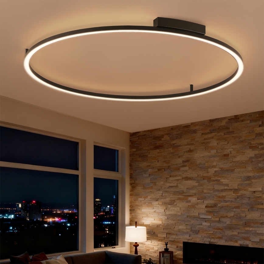 Brilagi - Диммируемый LED-потолочный светильник PORTOFINO LED/85 Вт/230 В 3000–6000 К, диаметр 120 см, черный + пульт дистанционного управления