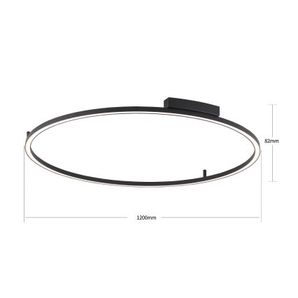 Brilagi - Диммируемый LED-потолочный светильник PORTOFINO LED/85 Вт/230 В 3000–6000 К, диаметр 120 см, черный + пульт дистанционного управления