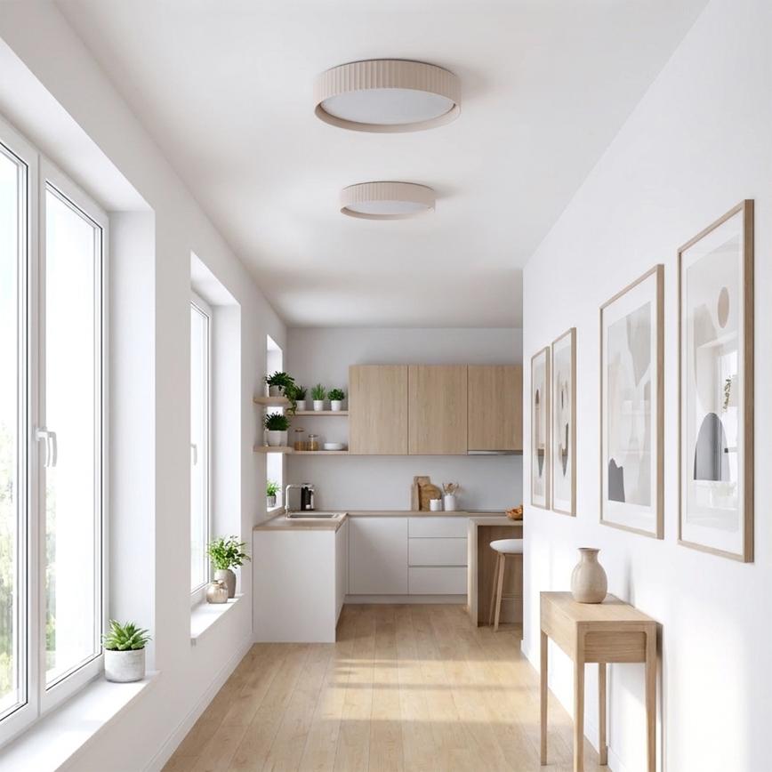 Brilagi - затемнюваний стельовий LED-світильник LUCIA LED/48W/230V 3000-6500K, діаметр 41 см, бежевий + пульт дистанційного керування