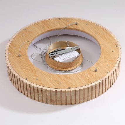 Brilagi - LED-подвесной светильник на тросе FALCON WOOD MODERN LED/30W/230V 3000/4000/6000K, диаметр 45 см, дерево