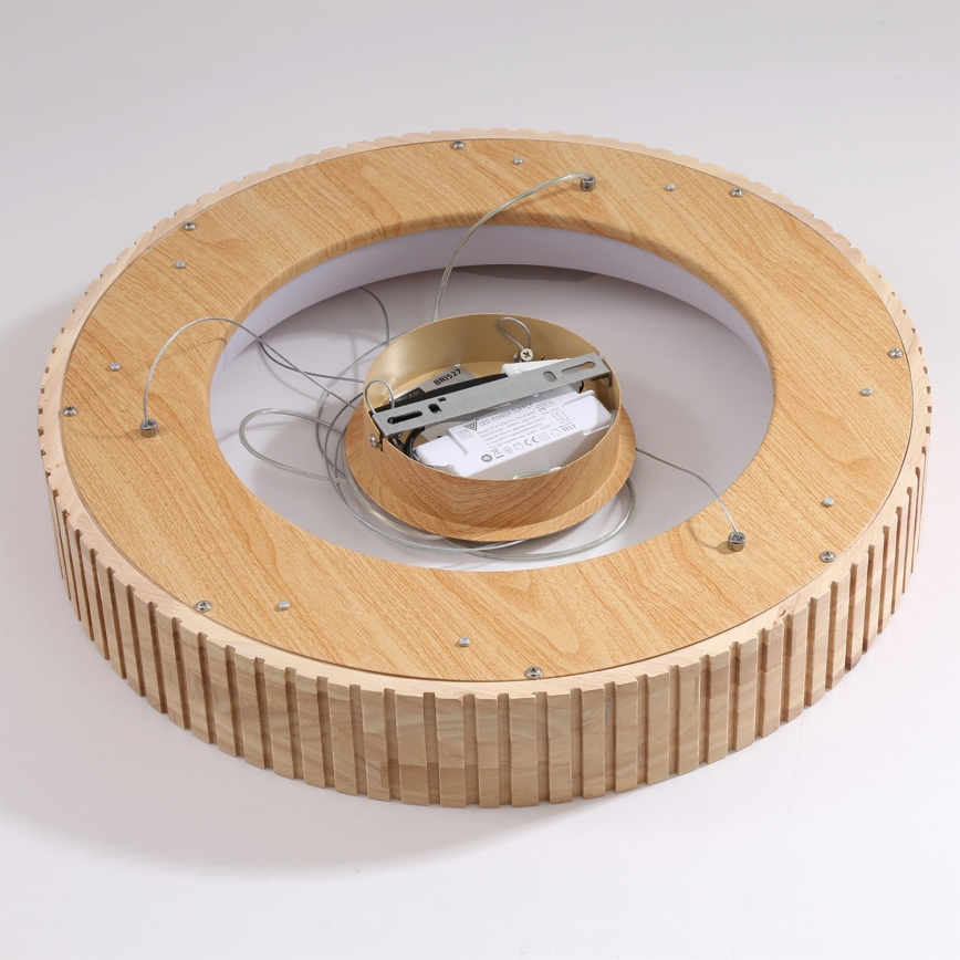 Brilagi - LED-подвесной светильник на тросе FALCON WOOD MODERN LED/30W/230V 3000/4000/6000K, диаметр 45 см, дерево
